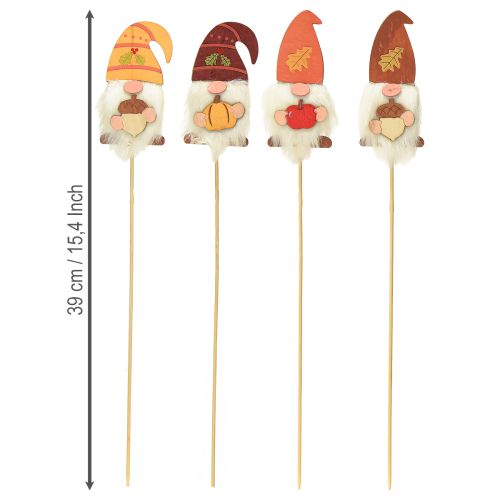 Artikel Gartenstecker Wichtel Herbstdeko Holz Sortiert 39cm 8 St