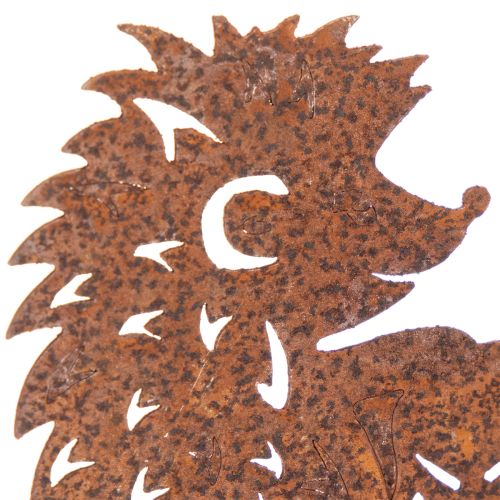 Gartenstecker aus Metall Igel-Motiv Rostoptik 53cm für Sommer und Herbst | Floristik24.at
