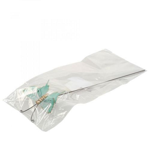 Floristik24 Gartenstecker Metall Schmetterling Türkis Gold 12×10/46cm