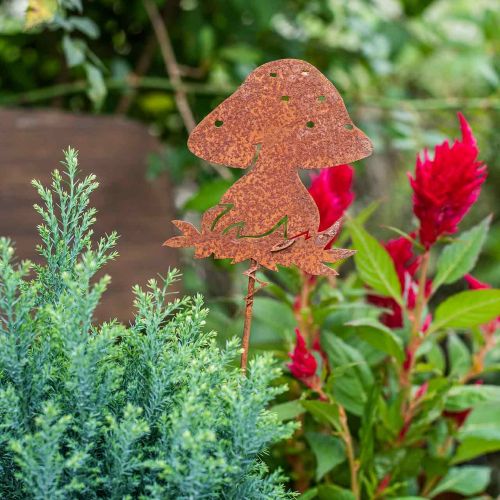 Floristik24 Gartenstecker Pilz Rost Fliegenpilz Herbstdeko Garten 47cm