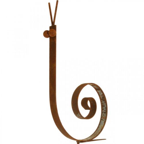 Floristik24 Gartenstecker Schnecke groß Rost Metall Gartendeko H94cm