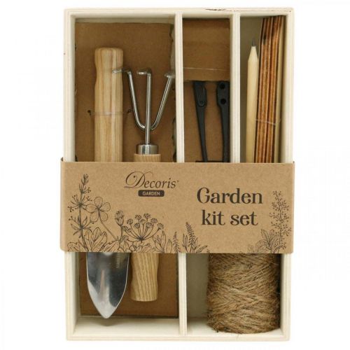 Floristik24 Gartenwerkzeug-Set, Grundausstattung Kleingeräte in Box 22×15×5,5cm