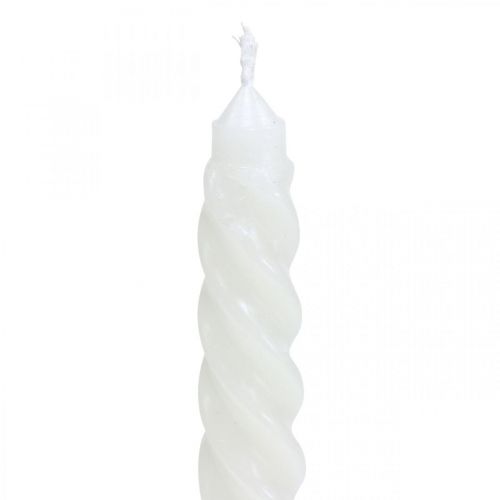 Artikel Gedrehte Kerzen Spiralkerzen Creme Ø2,2cm H30cm 2St