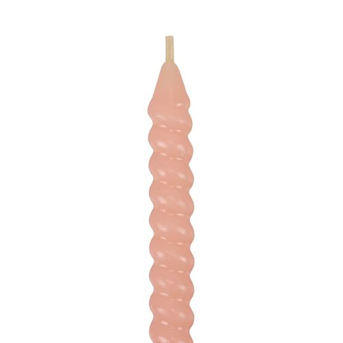 Artikel Gedrehte Kerzen Spiralkerzen Hellrosa Ø1,4cm H18cm 4St