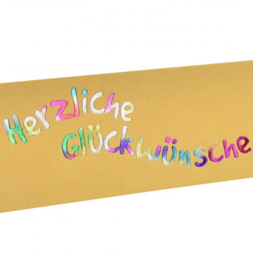 Artikel Geschenkanhänger Herzliche Glückwünsche 20x4,5cm 12St