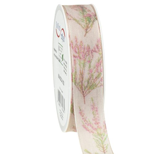 Geschenkband Band Herbst Heidekraut Stoffband 25mm 20m