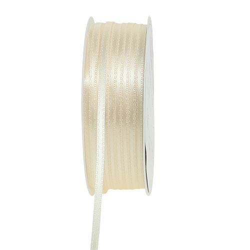 Floristik24 Geschenkband Creme 3mm x 50m