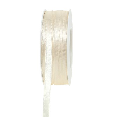 Floristik24 Geschenkband Creme 6mm x 50m