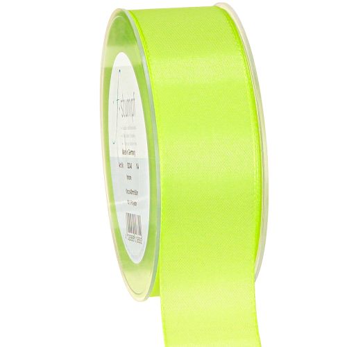 Geschenkband Dekoband Webkante Limettengrün 40mm 50m