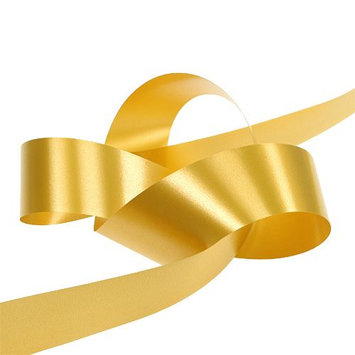 Floristik24 Geschenkband Gold 50mm 100m