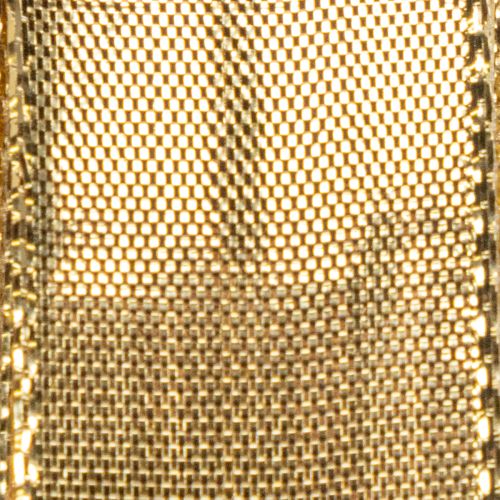 Geschenkband aus Polyester und Polyamid mit Drahtkante 25mm x 25m Gold | Floristik24.at