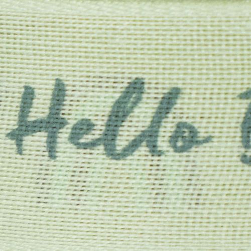 Artikel Geschenkband Hello Baby Dekoband Taufe Grün 25mm 16m