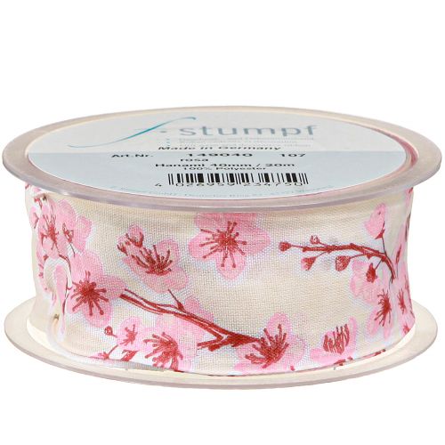 Artikel Geschenkband Kirschblüten Stoffband Hanami 40mm 20m
