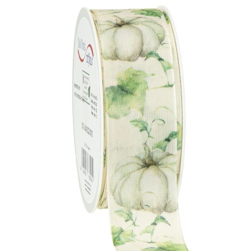 Geschenkband Kürbis Band Herbst Grün 40mm 15m