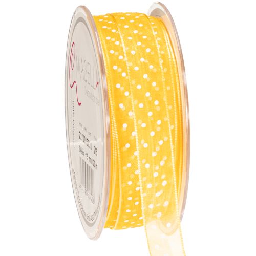 Floristik24 Geschenkband gepunktet perfekter Abschluss für Geschenkpäckchen und Geschenkboxen 1,5cm 20m