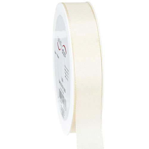 Artikel Geschenkband und Dekoband Creme Taftband 25mm 50m