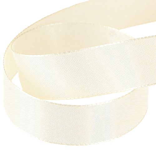 Artikel Geschenkband und Dekoband Creme Taftband 25mm 50m