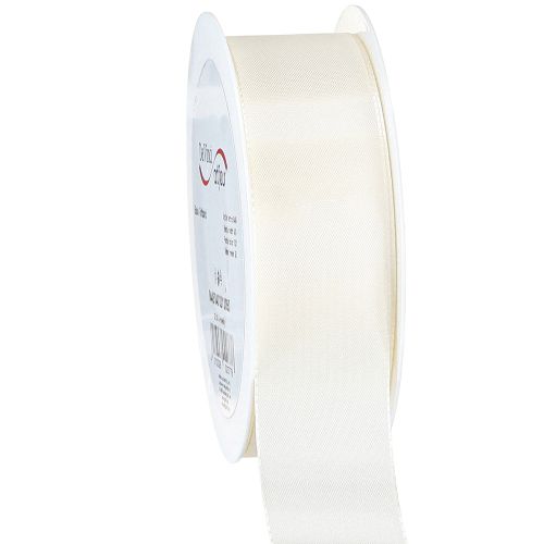 Geschenkband und Dekoband Taftband Creme 40mm 50m