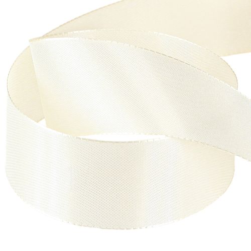 Artikel Geschenkband und Dekoband Taftband Creme 40mm 50m