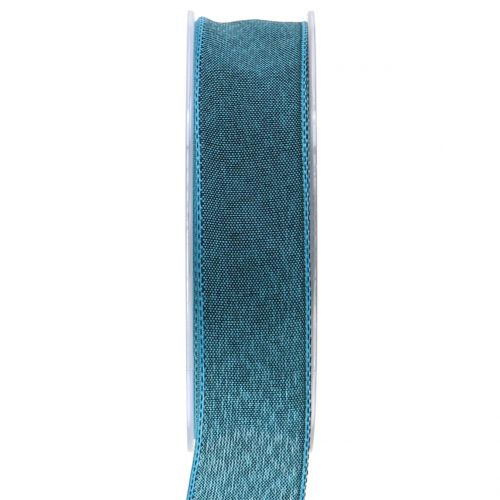 Floristik24 Geschenkband Blau matt 25mm 20m