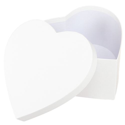 Artikel Geschenkbox Herz Weiß Papier Herzbox 18×18cm H10cm 2St