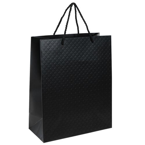 Geschenktasche Geschenktüte Schwarz 26×12×32cm 1 St