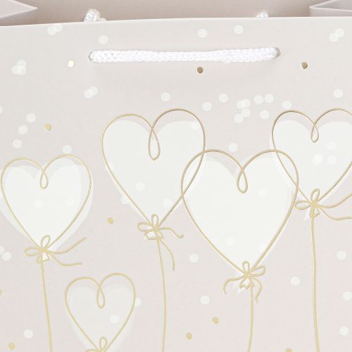 Artikel Geschenktüte „just married“ Geschenktasche mit Henkeln Beige 18×10×23cm 2St