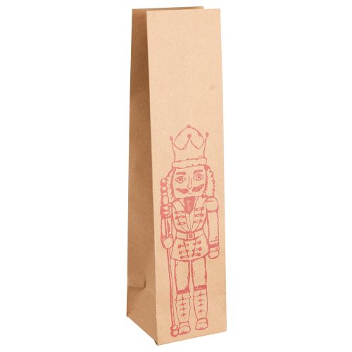 Floristik24 Geschenktüte Weihnachten Papier Tasche Nussknacker 28×8cm 5 St