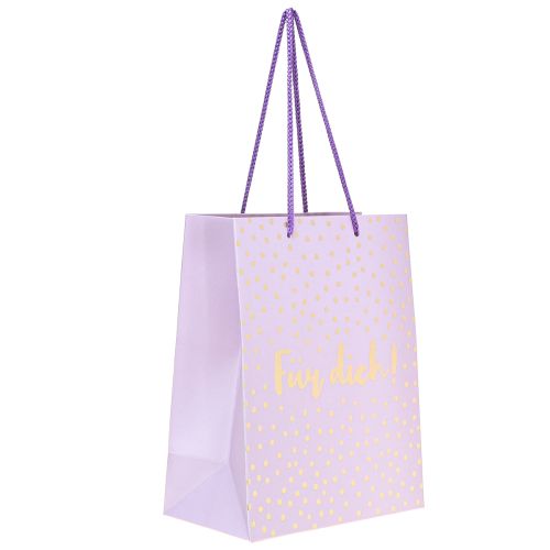 Geschenktüte mit Henkeln „Für dich!“ Papier Lila18×10×23cm 2St