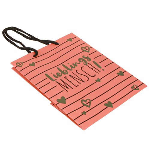 Artikel Geschenktüte mit Herzen „Lieblingsmensch“ Papier 18×10×23cm 2St