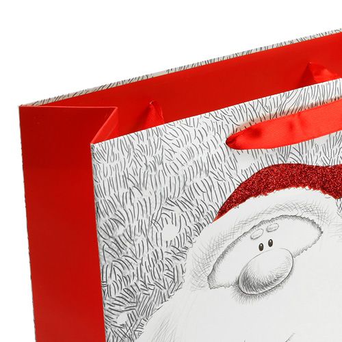Floristik24 Geschenktasche mit Santa 24cm x18cm x 8cm