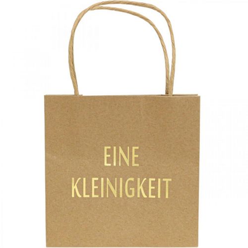 Artikel Geschenktüten „Eine Kleinigkeit“ Beige Papiertüten 16x8cm 6St