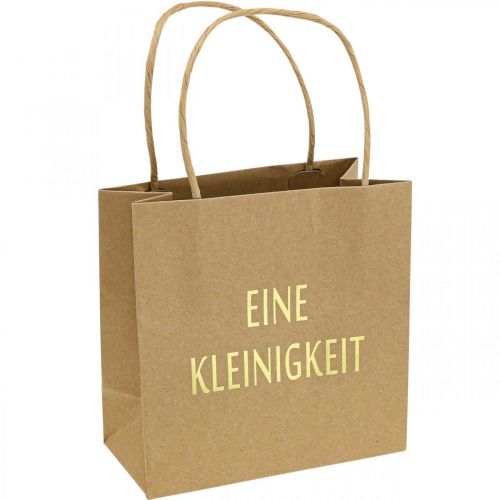 Floristik24 Geschenktüten „Eine Kleinigkeit“ Beige Papiertüten 16x8cm 6St