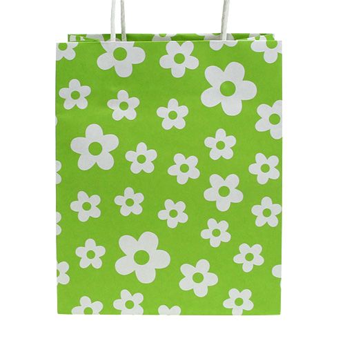 Floristik24 Geschenktüten Grün 20cm x 11cm x 25cm 8St