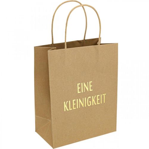 Artikel Geschenktüten Natur „Eine Kleinigkeit“ Papier 20×11×25cm 6St