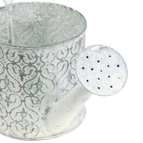 Pflanzgefäß Gießkanne verzinkt Crème gewaschen Ø13cm H13cm | Floristik24.at