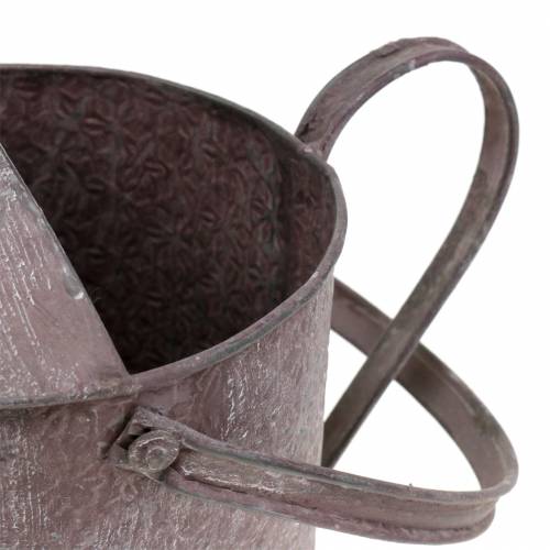 Floristik24 Deko Gießkanne Lila H15cm