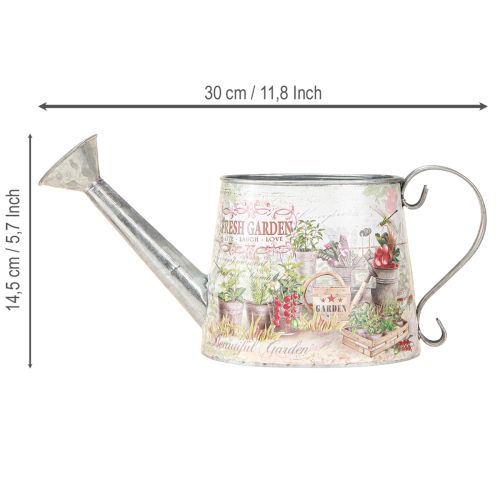 Artikel Gießkannen Deko Silber Metall Fresh Garden 30x11x14,5cm