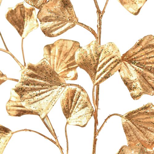 Artikel Gingko Zweig Deko Kunstpflanze Bronze Glitter 84cm