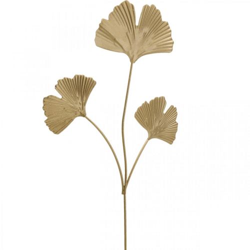 Floristik24 Ginkgozweig Metall Dekostecker Ginkgo Golden 14×28cm 6 St
