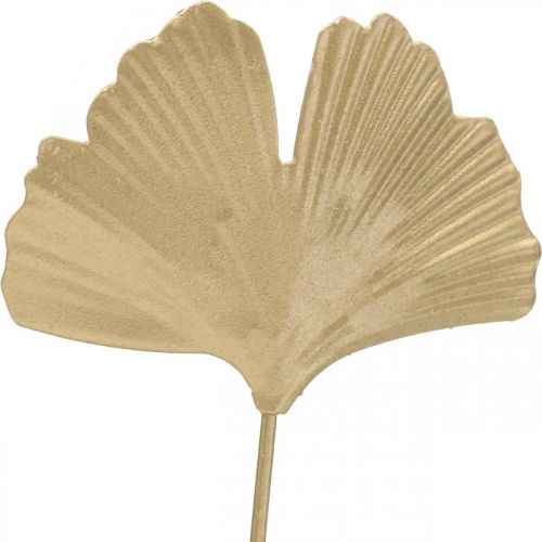 Floristik24 Ginkgozweig Metall Dekostecker Ginkgo Golden 14×28cm 6St