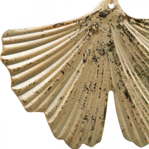 Floristik24 Ginkgoblatt Anhänger Ginkgo Vintage Deko Metall 15×11cm 4St