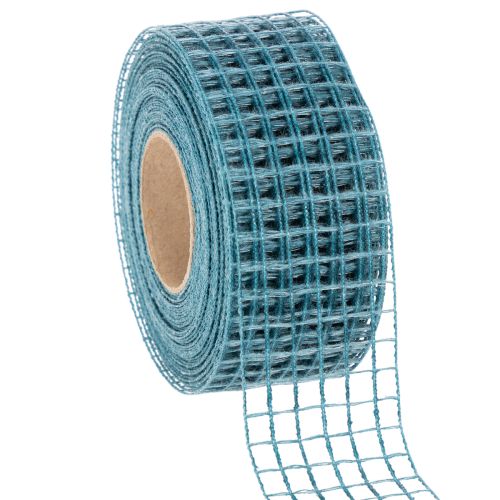 Dekoband Gitterband 4,5 cm breit Blau 10 m für Bastel- und Dekoarbeiten