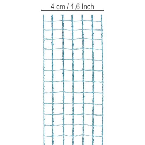 Dekoband Gitterband 4,5 cm breit Blau 10 m für Bastel- und Dekoarbeiten | Floristik24.at