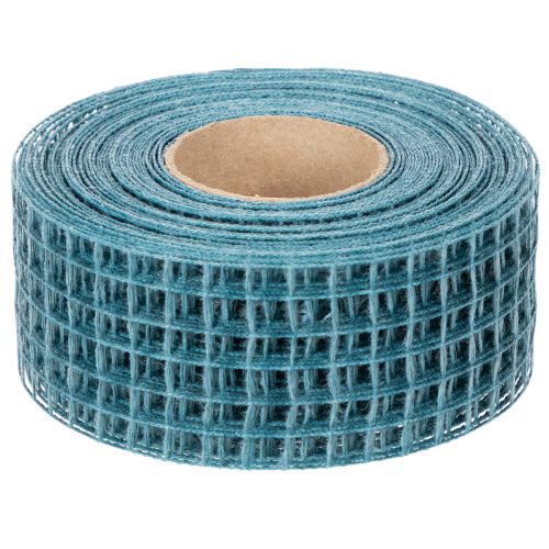 Dekoband Gitterband 4,5 cm breit Blau 10 m für Bastel- und Dekoarbeiten | Floristik24.at