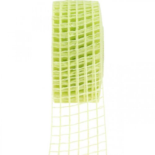 Gitterband Dekoband Bastelband Gelb Limone 4,5cm x 10m