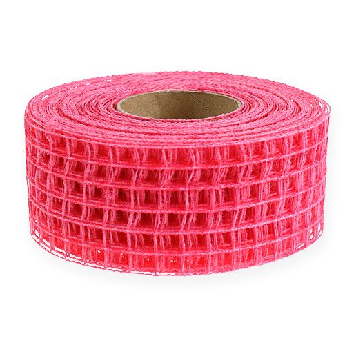 Floristik24 Gitterband 4,5cm x 10m Pink