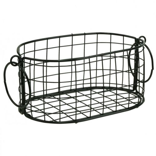 Artikel Drahtkorb mit Griffen Metall Schwarz 17-32cm 4er-Set
