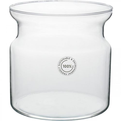 Blumenvase Glas klar Deko Glas Vase Ø19cm H19cm
