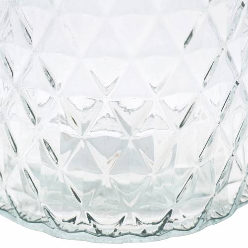 Floristik24 Deko-Glas Rauten Glasvase Klar Blumenvase  2St